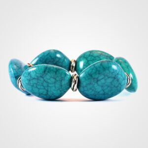 Elegant turquoise beaded jewelry with silver accents, perfect for bridal accessories and wedding day elegance.