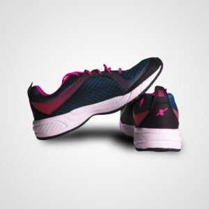 Stylish women's running shoes with pink and black accents, perfect for active brides and fitness enthusiasts.