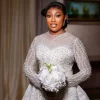 Dayo two-piece mermaid wedding gown with detachable train, elegant fit and flared silhouette, available at Yes I Do Bridal Lekki, Lagos, Nigeria