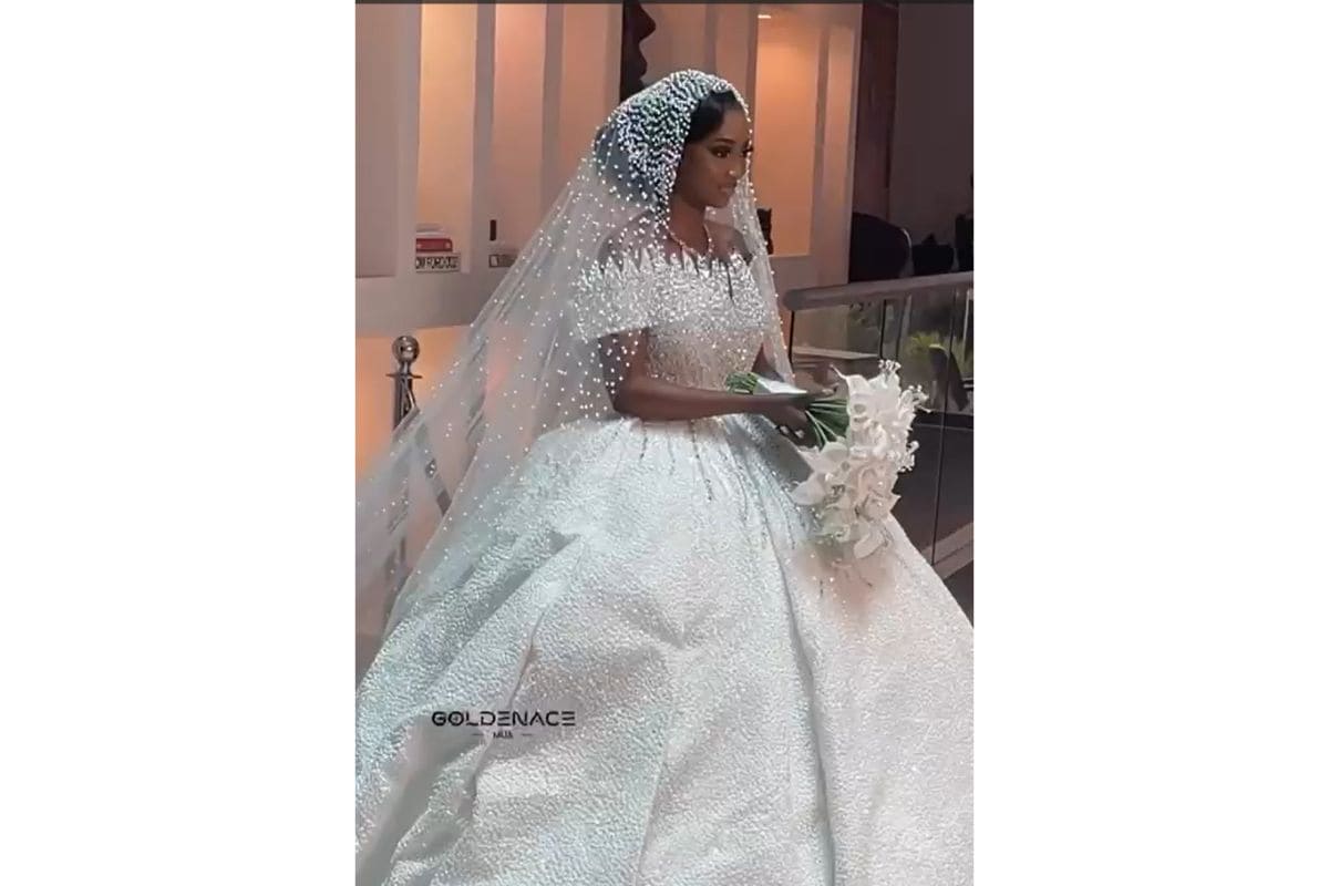 Cathedral length veil included