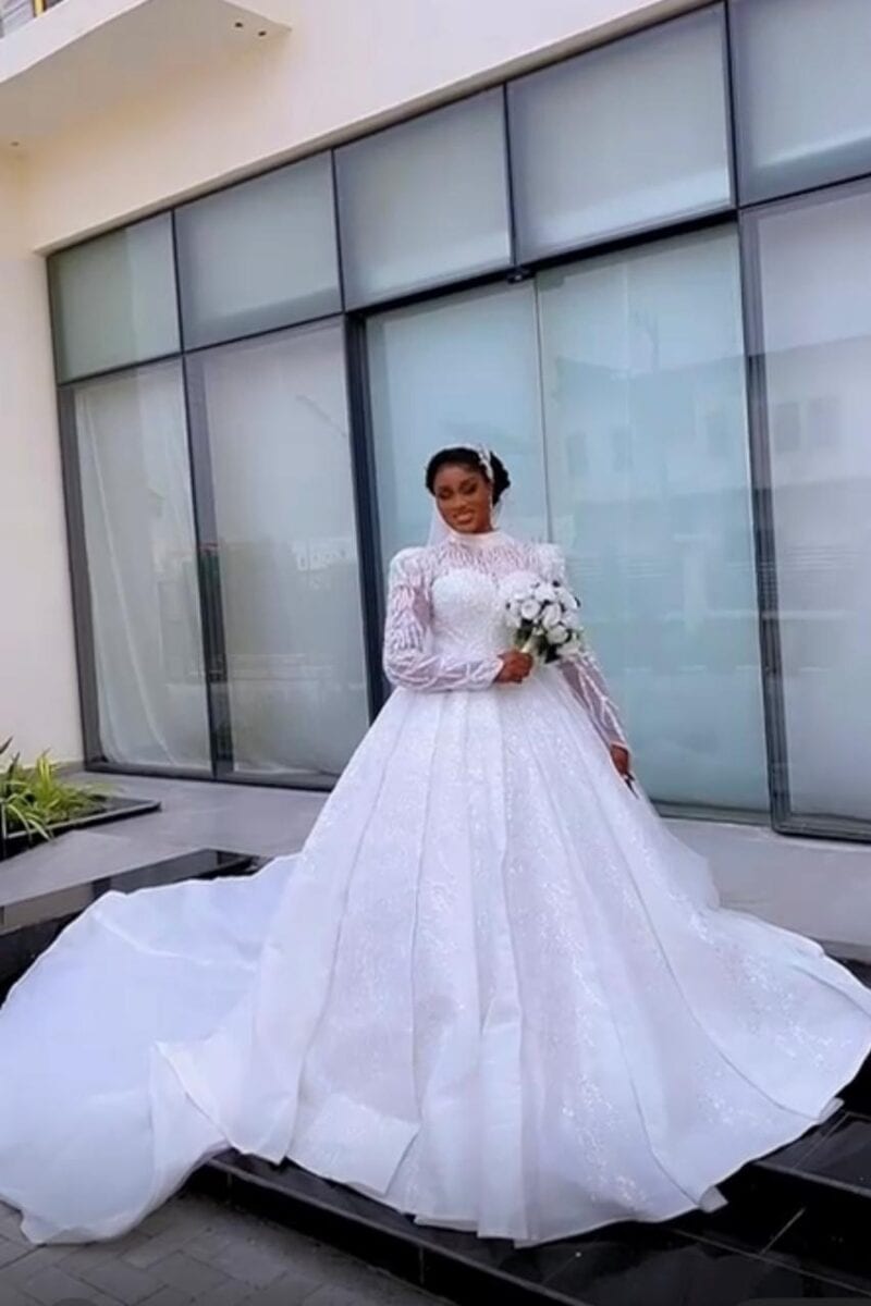 Ball gown wedding dresses available for rent in Lekki