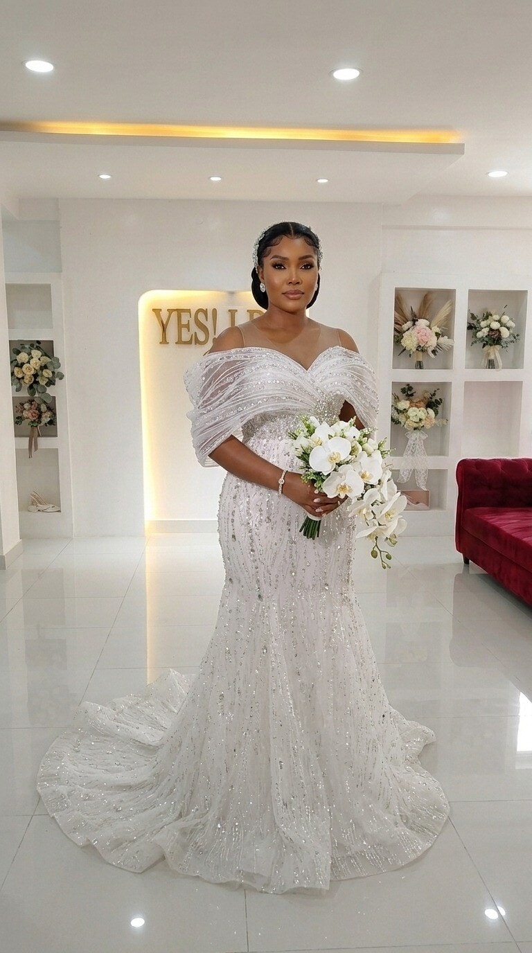 Charlotte wedding gown from Yes I Do Bridal in Lekki, Lagos