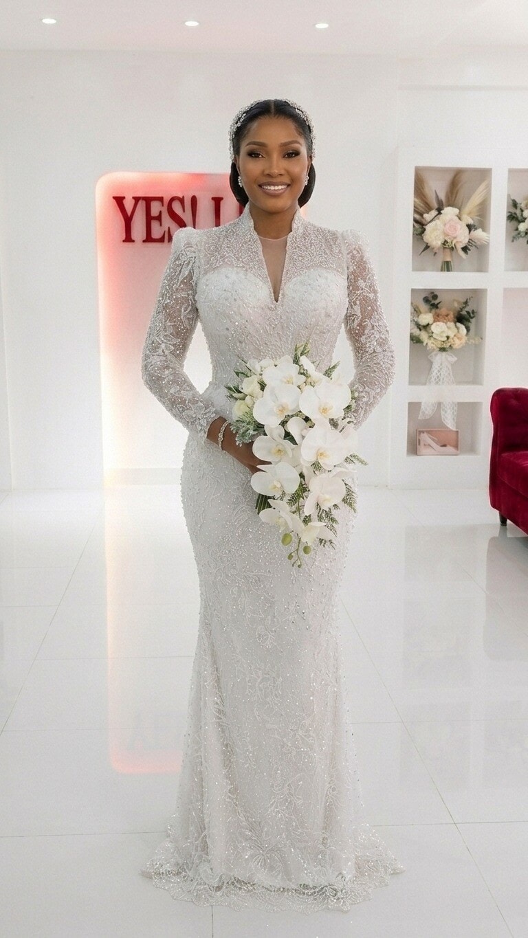 Olivia wedding gown from Yes I Do Bridal in Lekki, Lagos